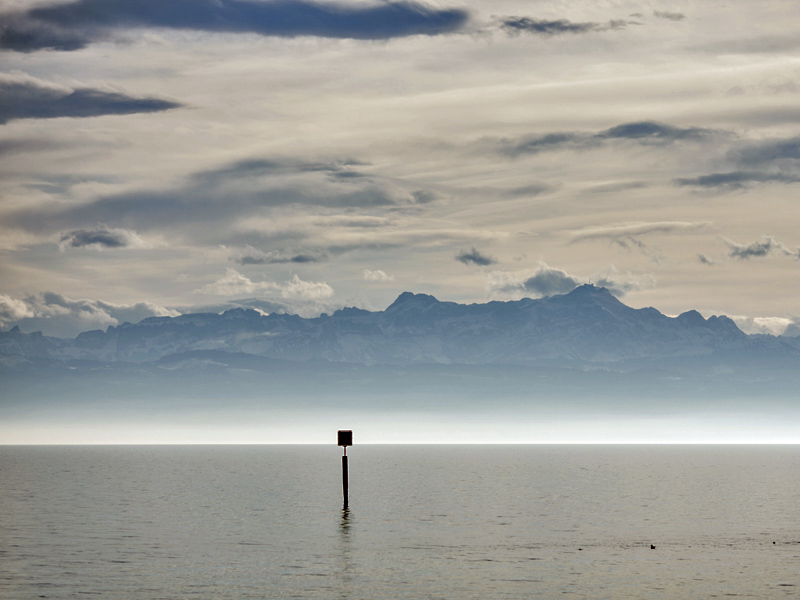 Blick auf die Schweizer Alpen