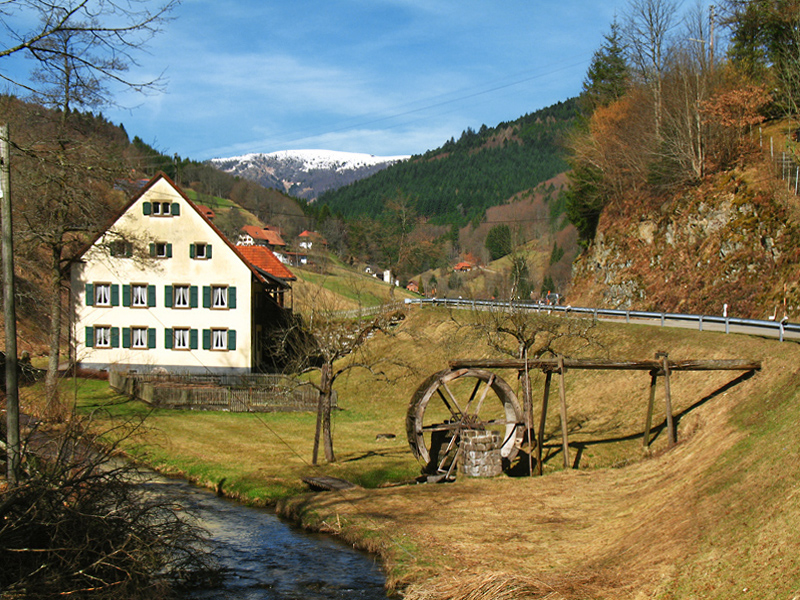 Altes Wasserrad im kleinen Wiesental
